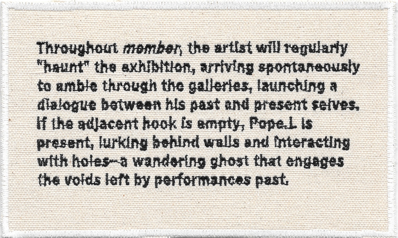 Permanent Collection Canvas Patch: Pope.L