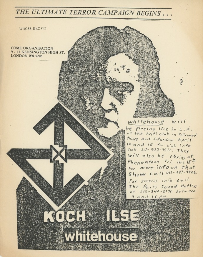 Whitehouse - Koch Ilse: Whitehouse at the Anti Club - Printed Matter