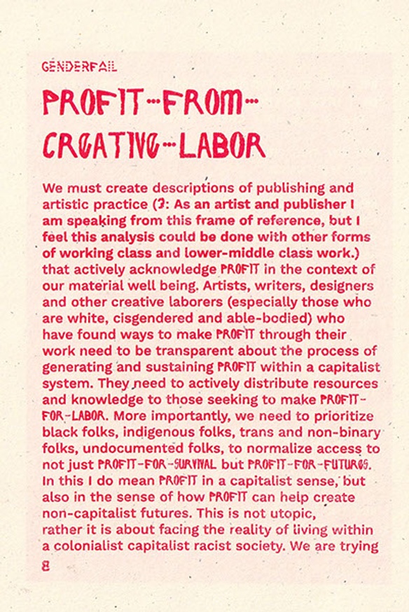Manifesto, Profit-for-Survival