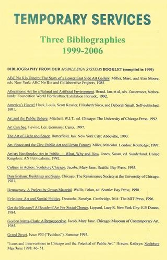 Three Bibliographies : 1999-2006