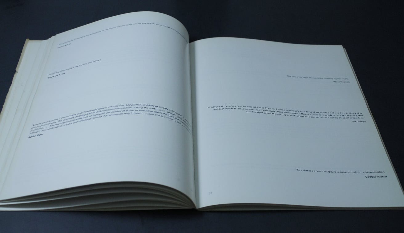 Donald Karshan - Conceptual Art and Conceptual Aspects - Printed Matter