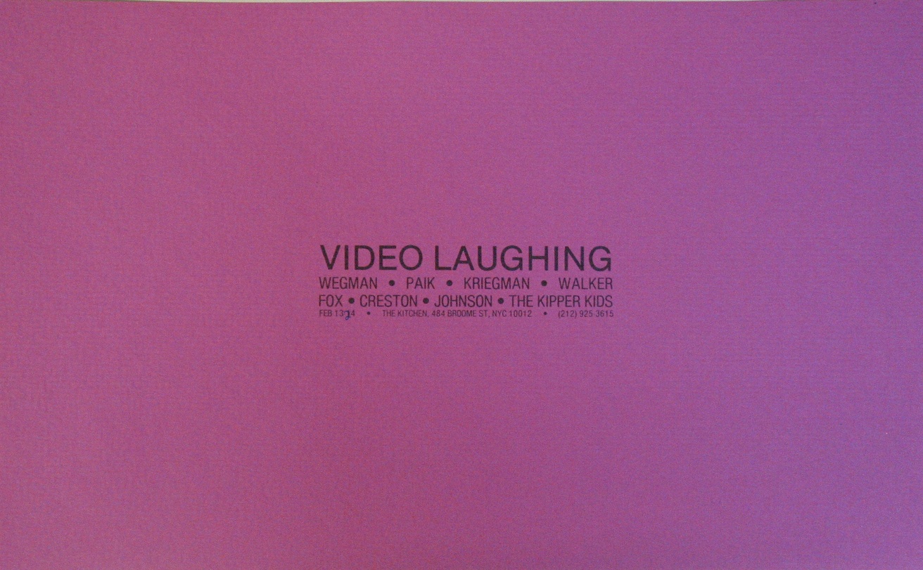 Video Laughing, February 13-24, 1979 [The Kitchen Posters]