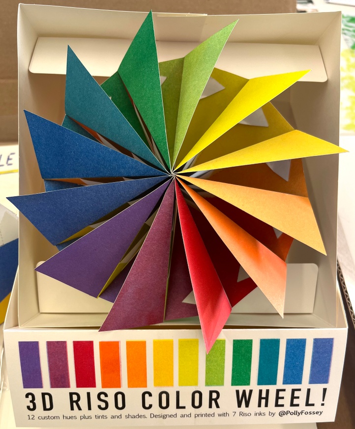 3D Riso Color Wheel [assembled in a cake box]