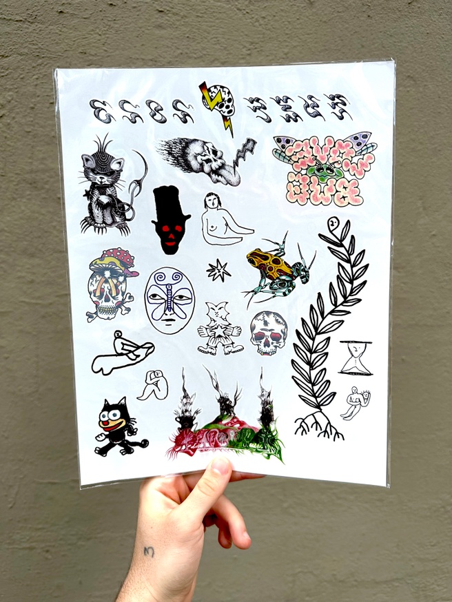 EVZF 2023 Temporary Tattoos — two sheets 