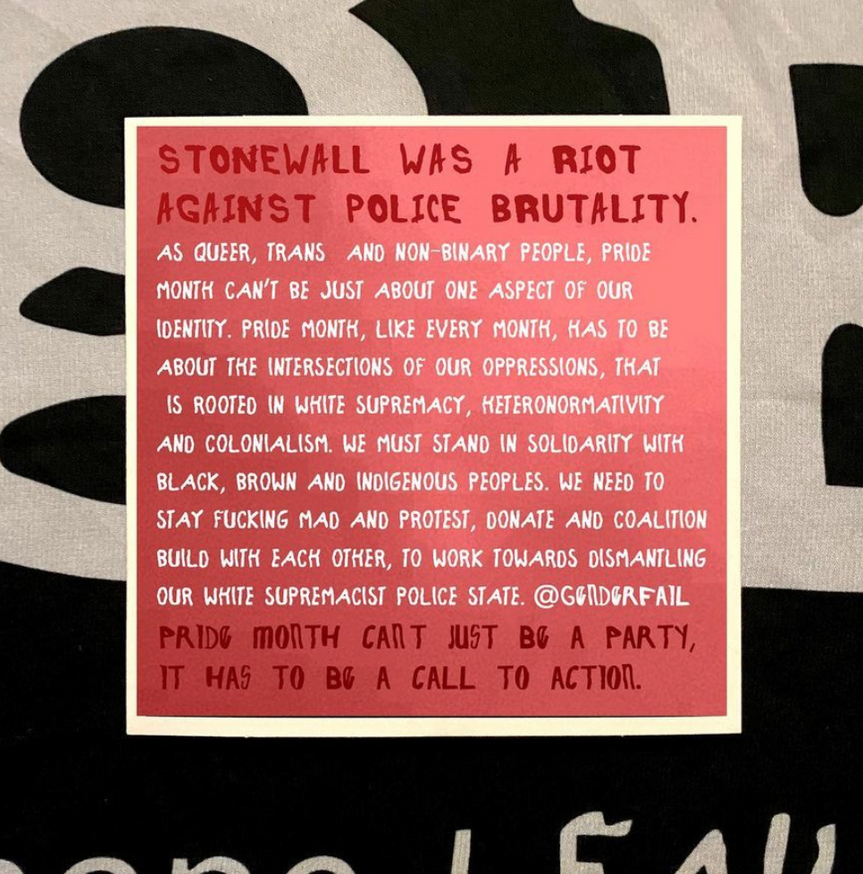 Stonewall was a Riot on Police Brutality T-Shirt [Medium] thumbnail 2