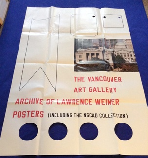 Archive of Lawrence Weiner Posters [Folded Poster]