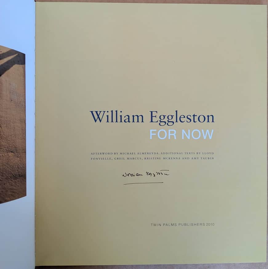 希少　William Eggleston for now 初版 WILLIAM EGGLESTON | For Now – Saint Page