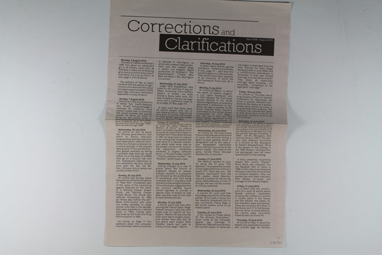 Corrections and Clarifications thumbnail 2