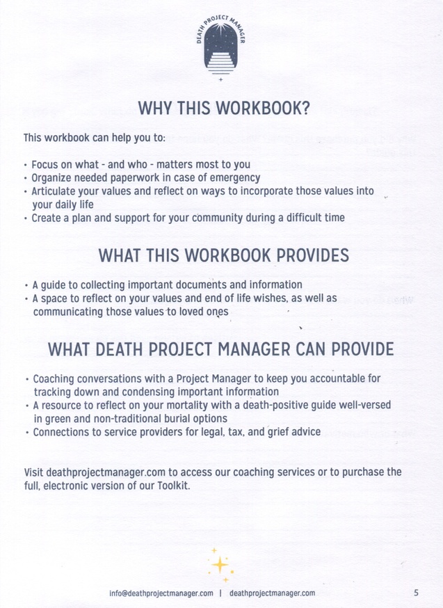 The Death Project Manager Mortality Workbook thumbnail 2