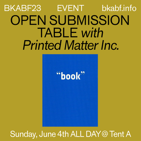 Our Brooklyn Art Book Fair Programming