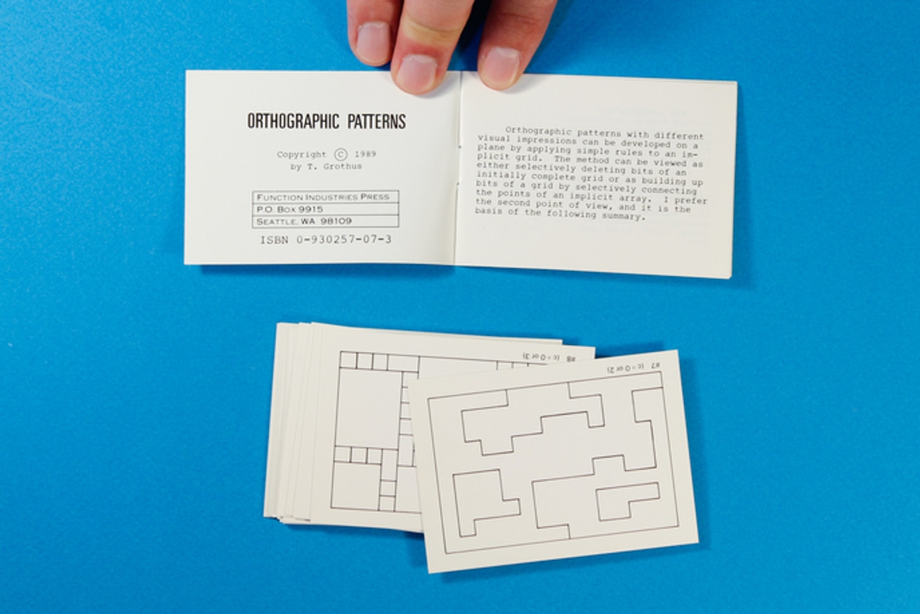 Tom Grothus - Orthographic Patterns - Printed Matter