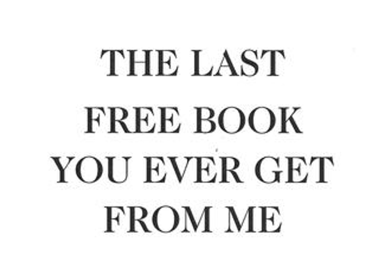 The Last Free Book Postcard