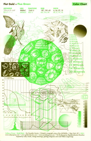 Color Chart Flat Gold + Fluo Green