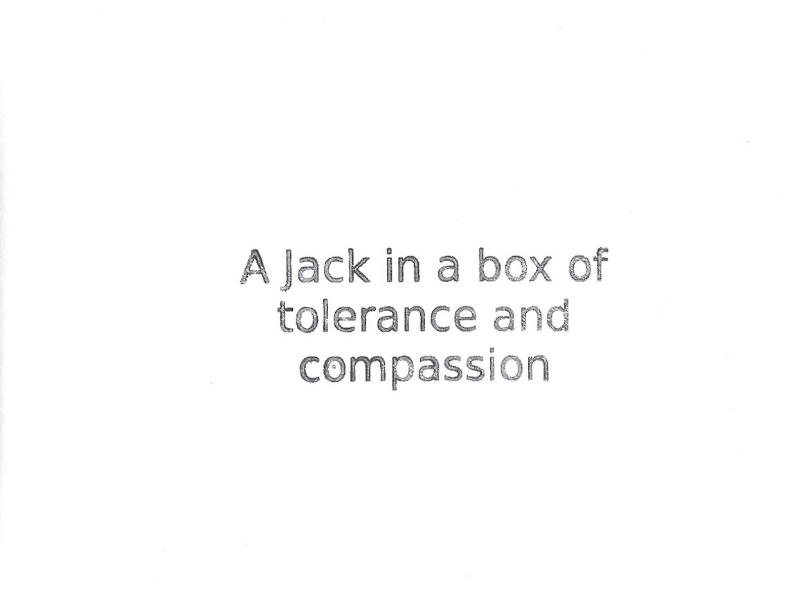 A Jack in a box of tolerance and compassion
