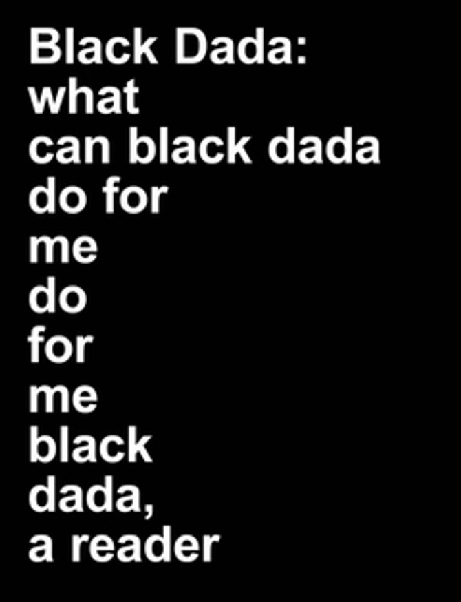 Black Dada Reader [Hardback]