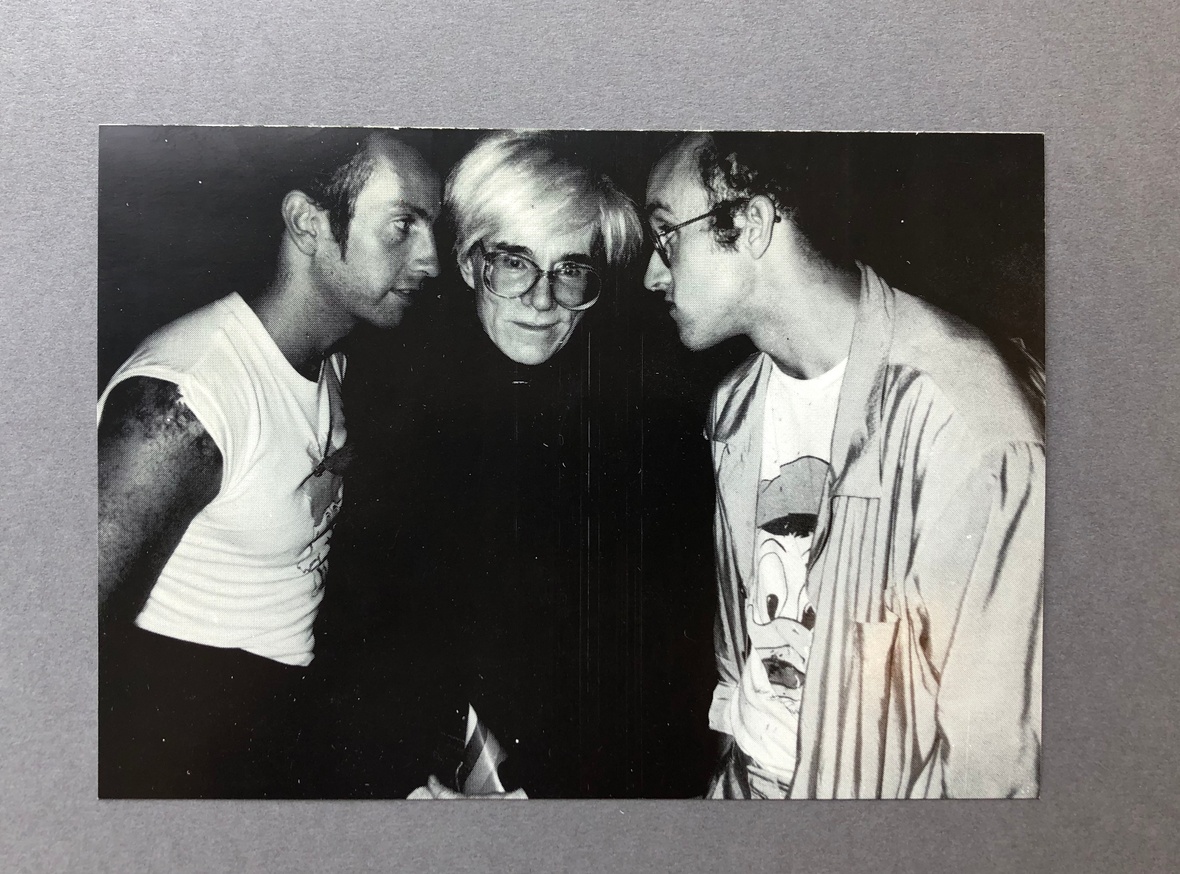 Patrick McMullan Exhibition Card (Kenny Scharf, Andy Warhol, Keith Haring)