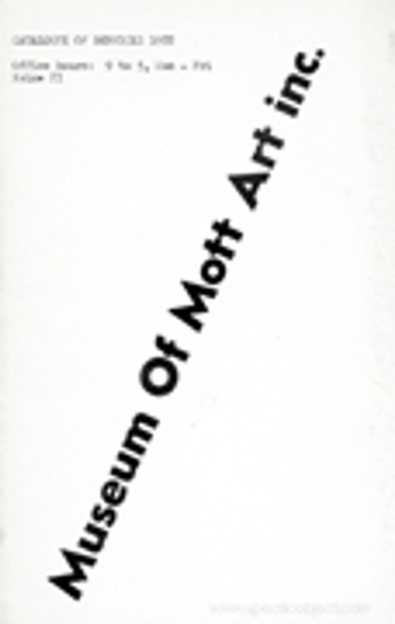 Museum of Mott Art inc. : Catalogue of Services 1972