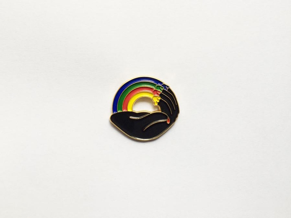 Coloured Publishing Logo Pin