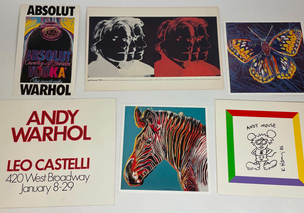 Assorted Andy Warhol Cards and Invitations, 1986-1996