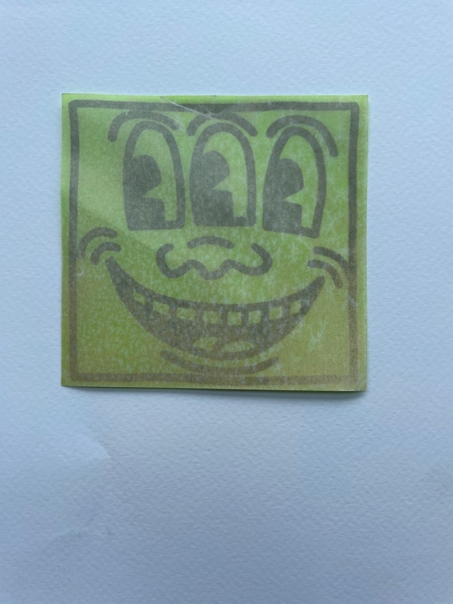 Keith Haring - Keith Haring Pop Shop Sticker: 3 Eyed Smiling Face - Printed  Matter