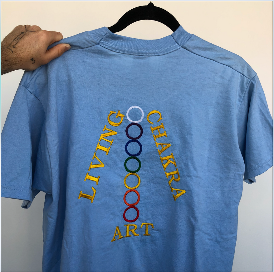 Living Art Chakra T-Shirt [Blue, large]