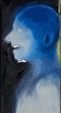 Miriam Cahn Pin [Blue Figure]