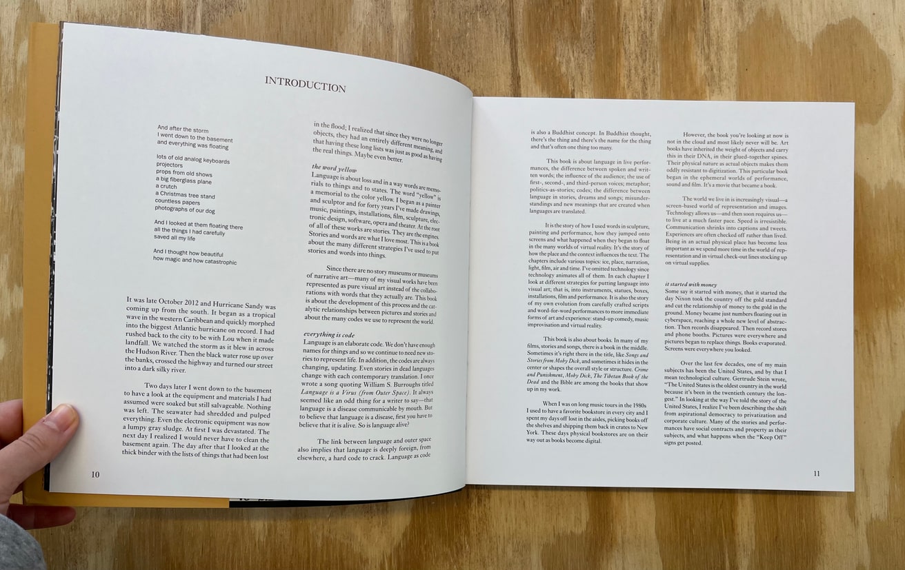 Laurie Anderson - All the Things I Lost In the Flood - Printed Matter