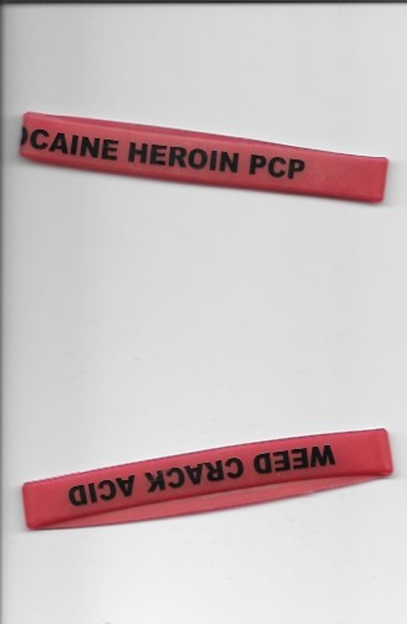 Cocaine Heroin PCP Weed Crack Acid Bracelet
