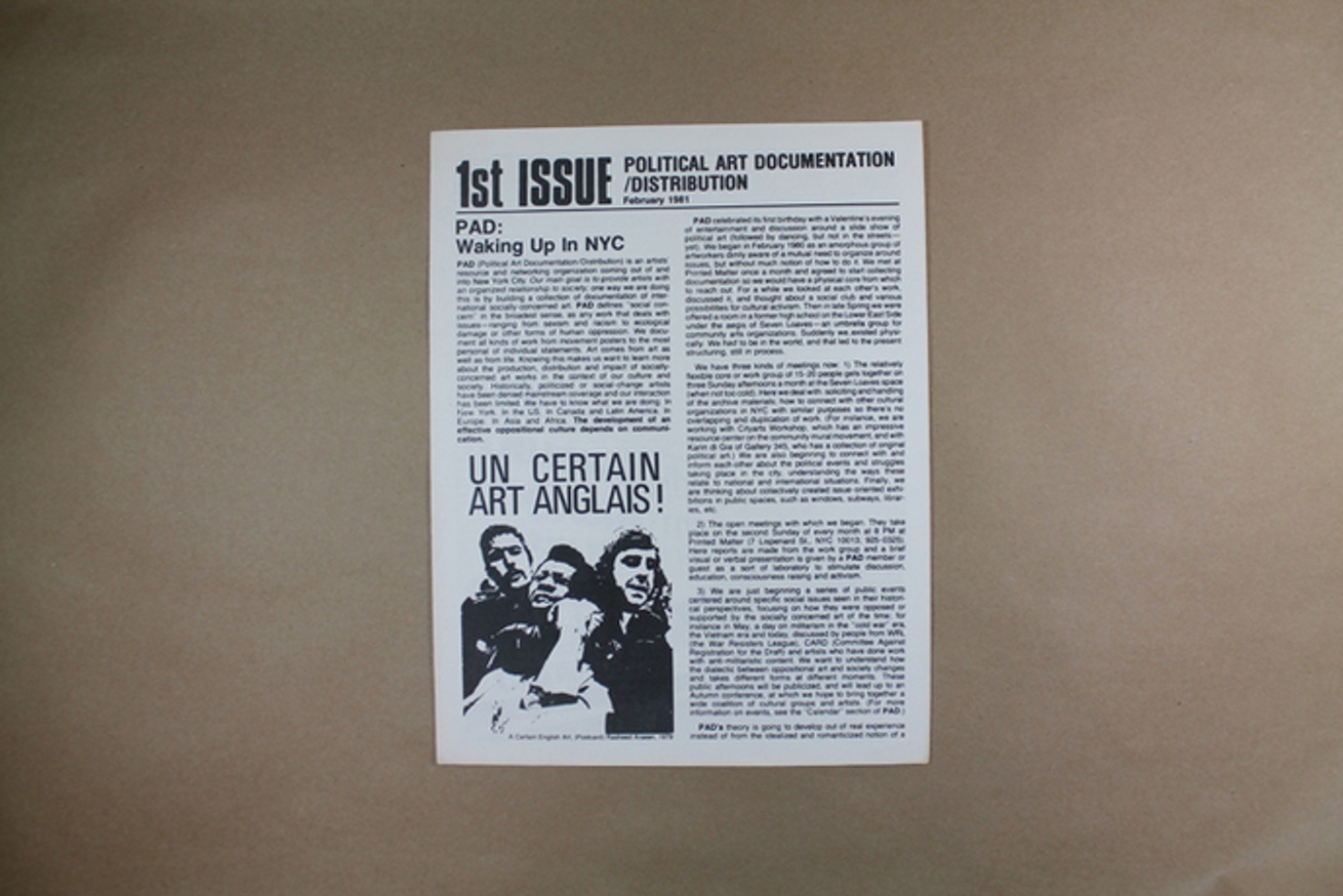 Upfront : A Publication of Political Art Documentation / Distribution