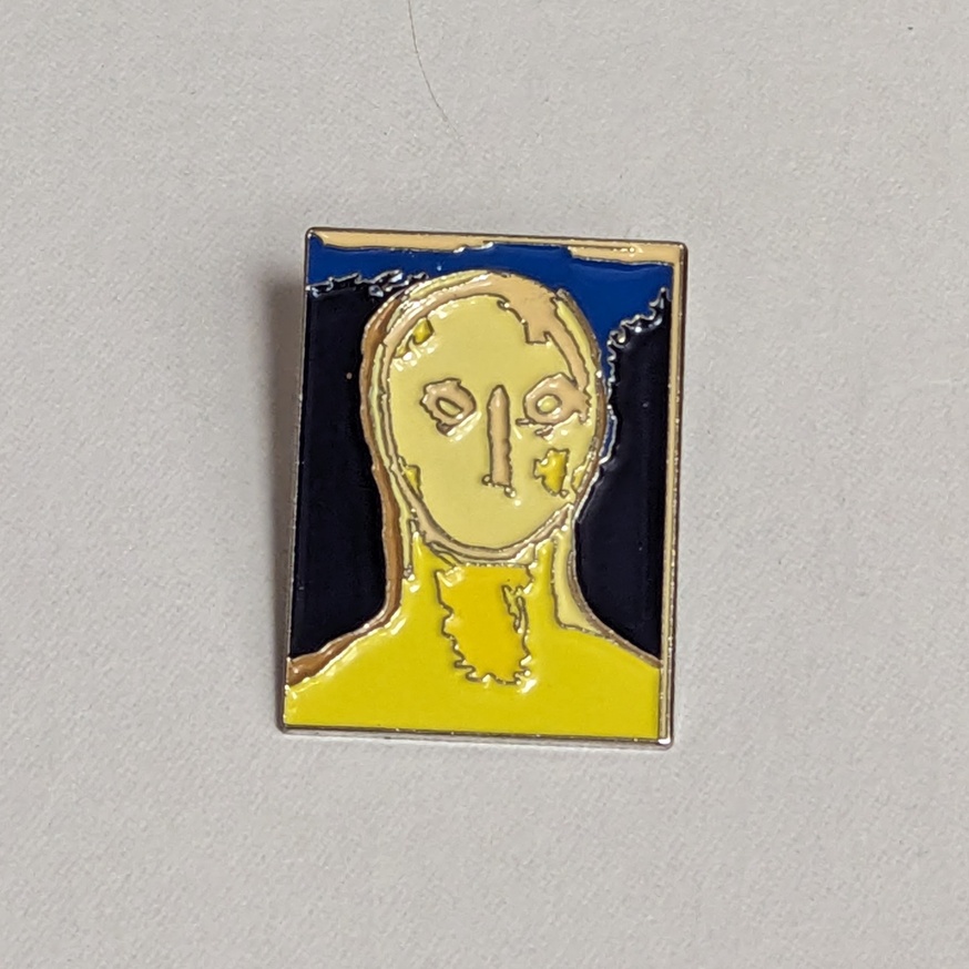 Miriam Cahn Pin [Yellow Figure]