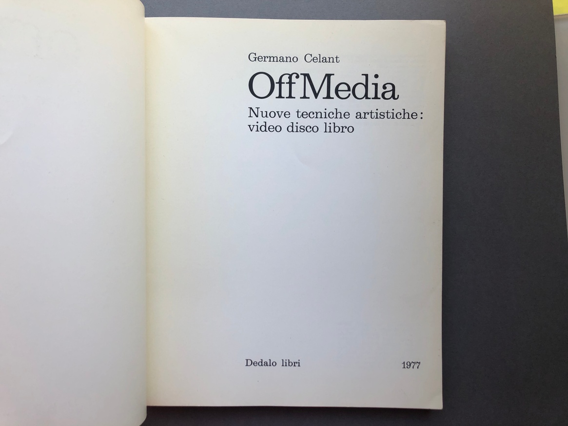 OffMedia, Nuove tecniche artitiche: video disco libro thumbnail 2
