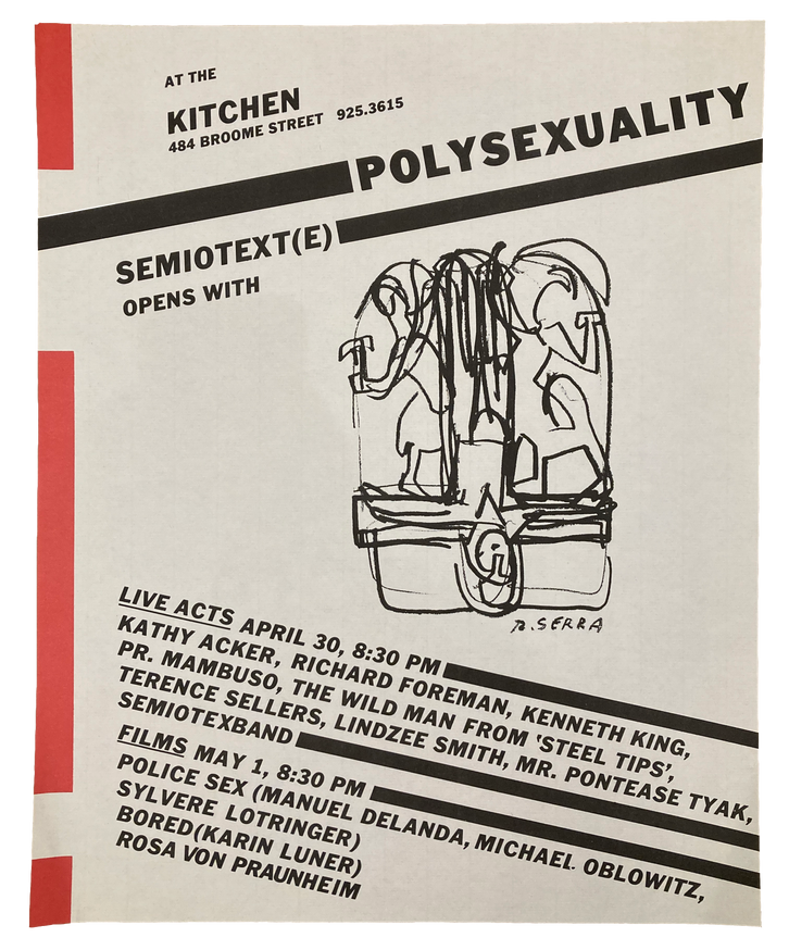 Polysexuality, April 30-May 1, 1981 [The Kitchen Posters]