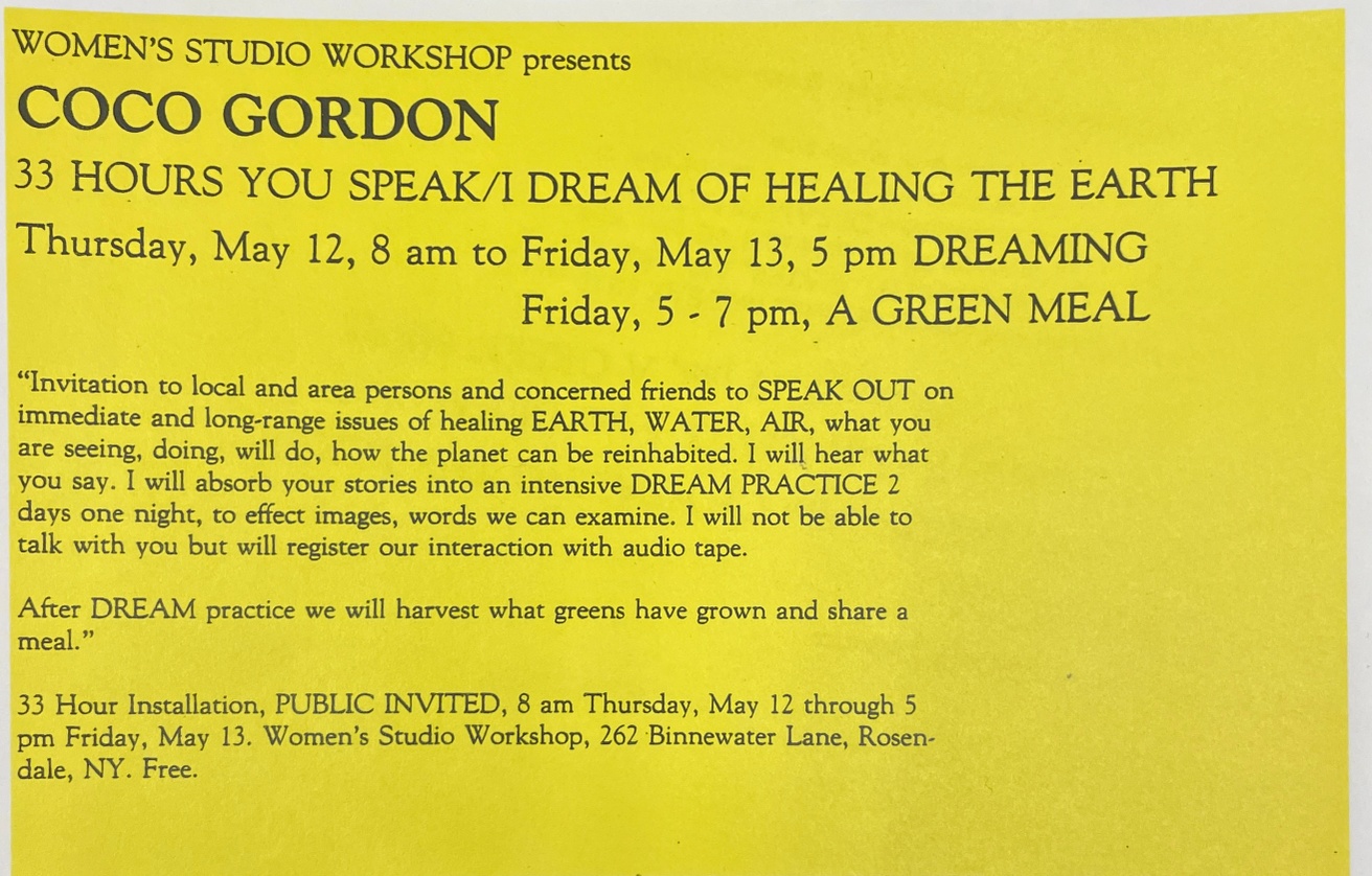 33 Hours You Speak/I Dream of Healing the Earth [Announcement Card]