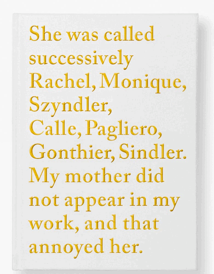 Sophie Calle - Rachel, Monique - Printed Matter Sophie Calle - Rachel, Monique - Printed Matter