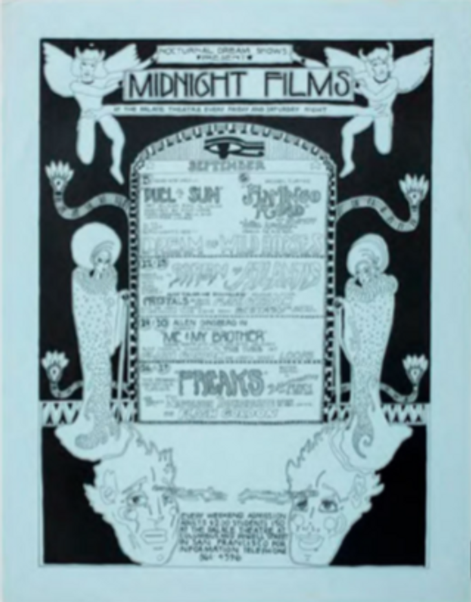 Nocturnal Dreams Shows Present Midnight Films, Palace Theater, San Francisco, September 1969