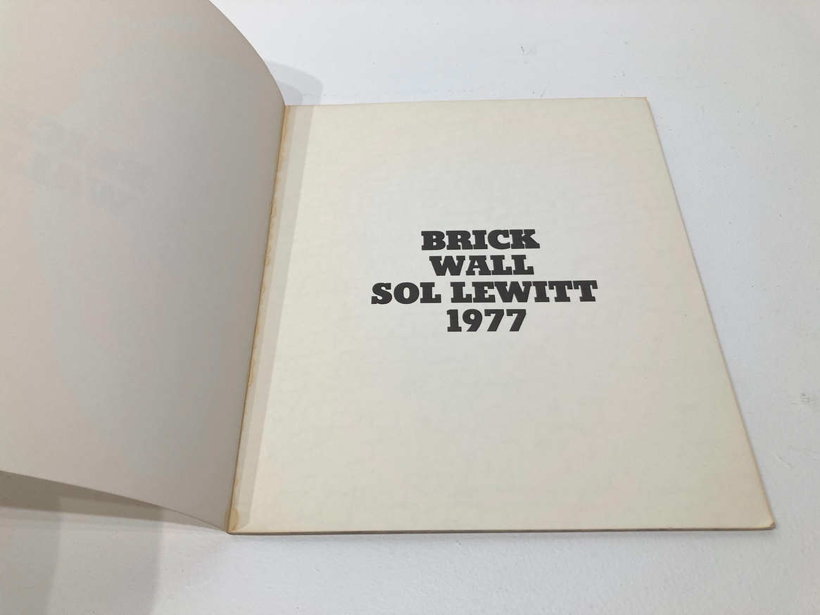Sol LeWitt - Brick Wall - Printed Matter