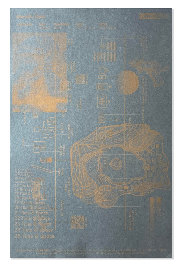 Oswaldo García - Color Chart Flat Gold [Risograph Print] - Printed Matter