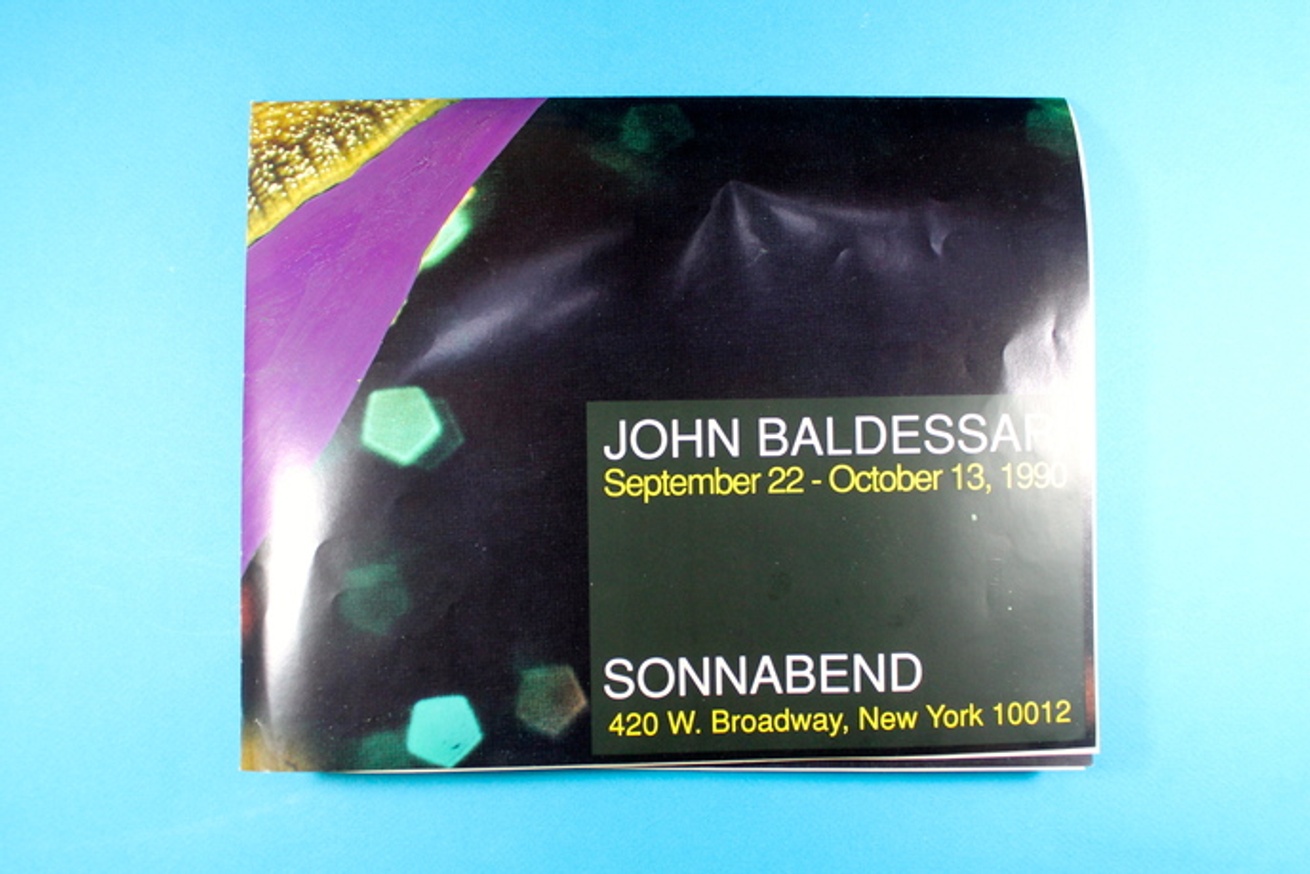 John Baldessari : September 22-October 13, 1990