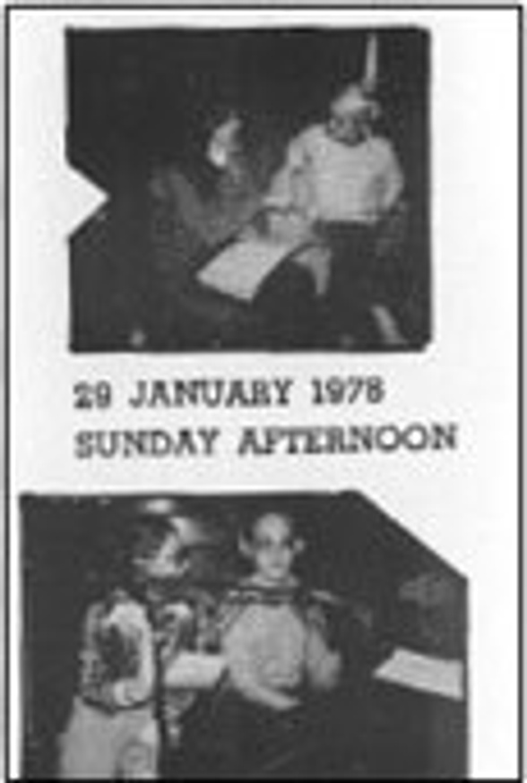 Need to Know : 29 January 1978 / Sunday Afternoon