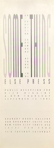 Something Else Press Exhibition Brochure [First Printing]