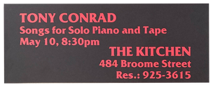 Songs for Solo Piano and Tape, May 10, 1980 [The Kitchen Posters]