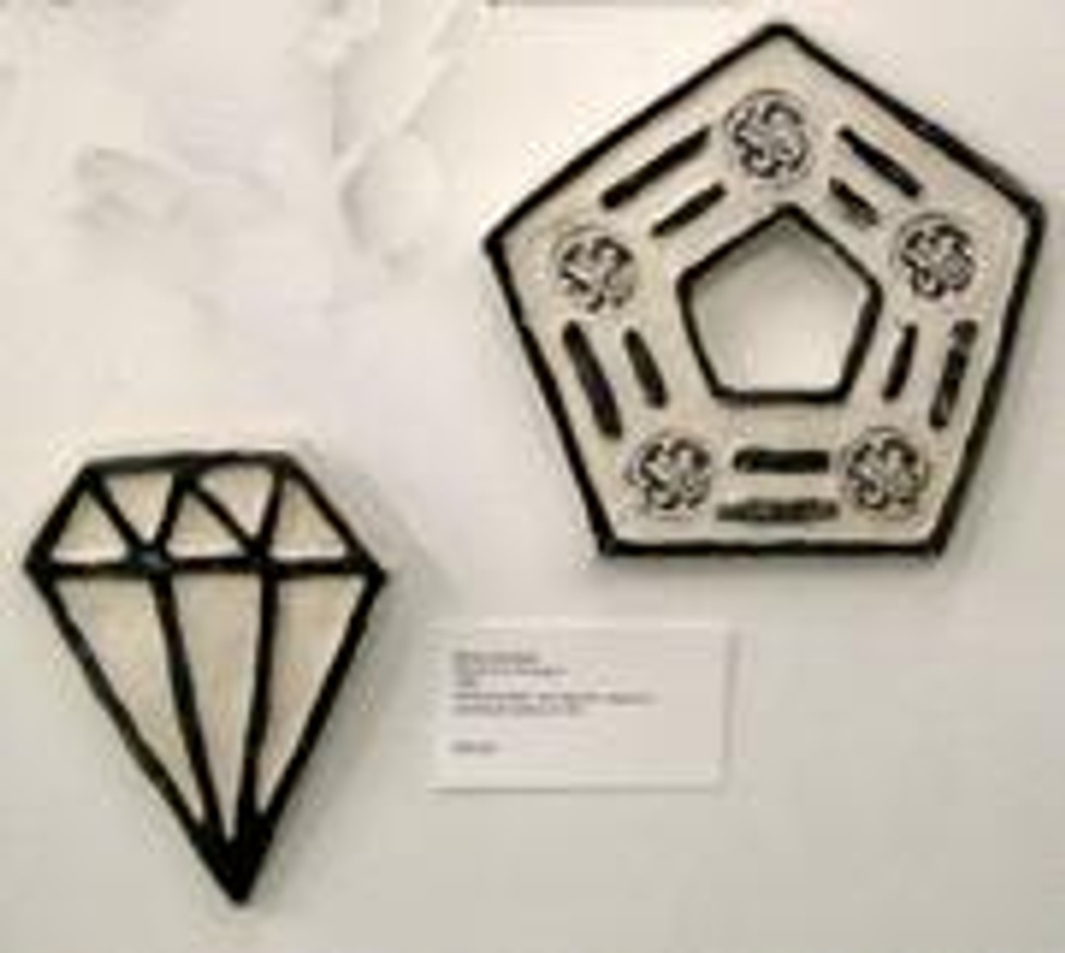Diamond and Pentagon Plaques (for the Reagans) [Set of 2]