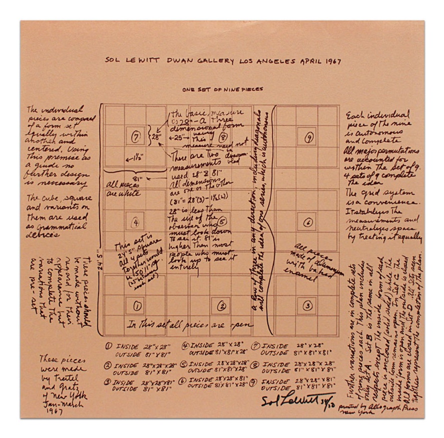 One Set of Nine Pieces [from Serial Project No. 1 (ABCD)]