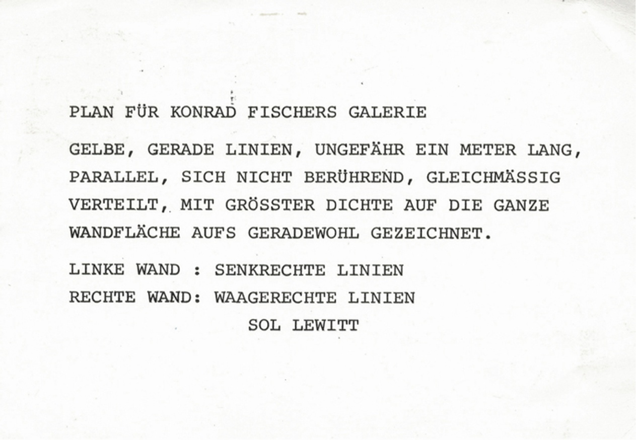 Plan for Konrad Fischer's Galerie [Postcard]