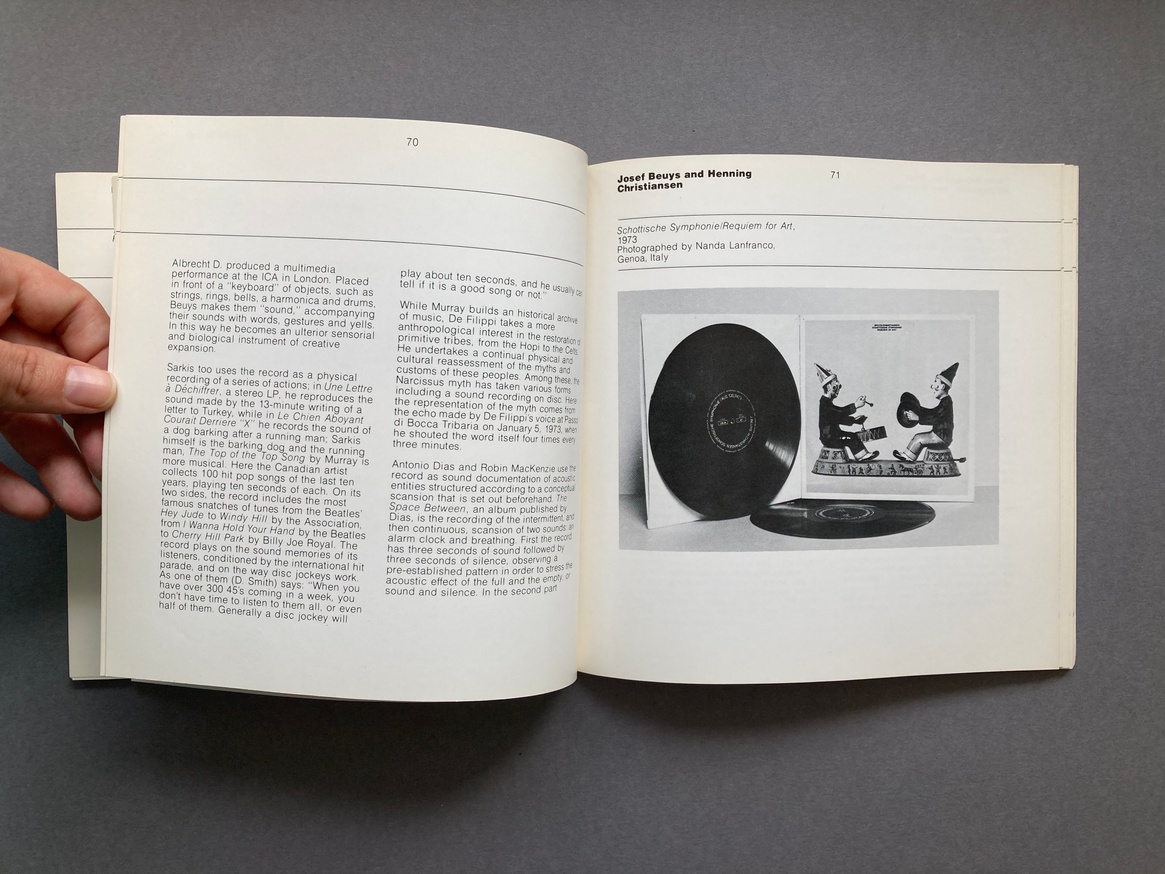 The Record as Artwork from Futurism to Conceptual Art: The Collection of Germano Celant thumbnail 6