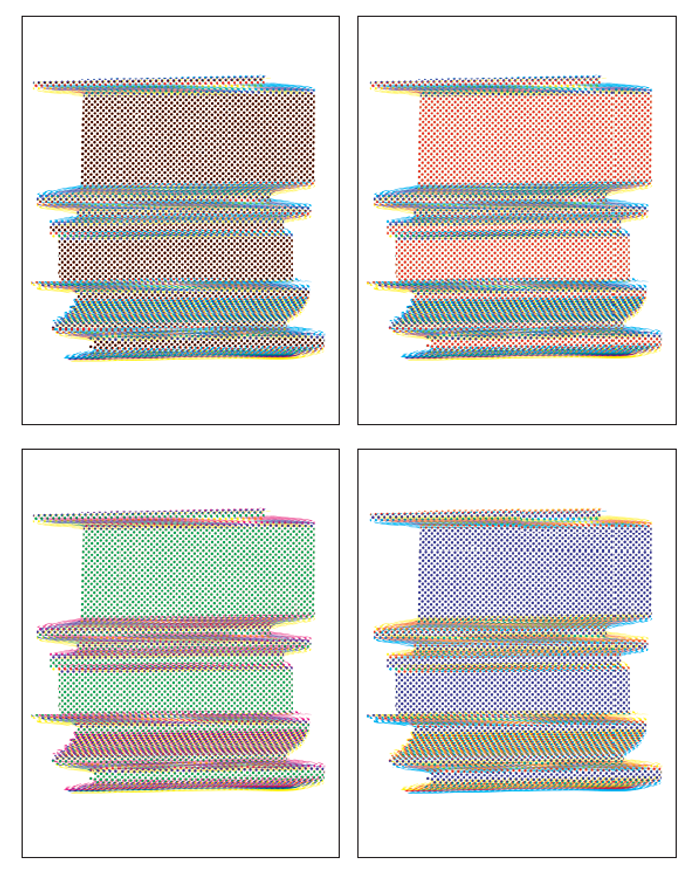 CMYK Print Test Panel (Darkroom Manuals), 2014 - Set of Four