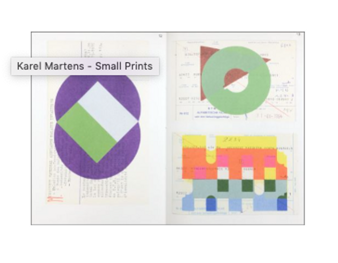 Karel Martens - Small Prints - Printed Matter