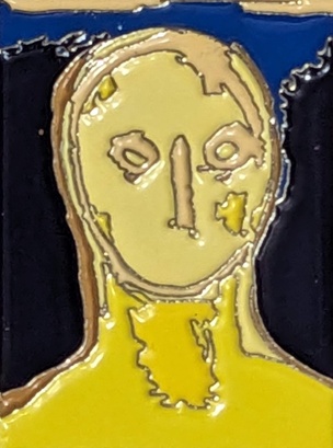 Miriam Cahn Pin [Yellow Figure]