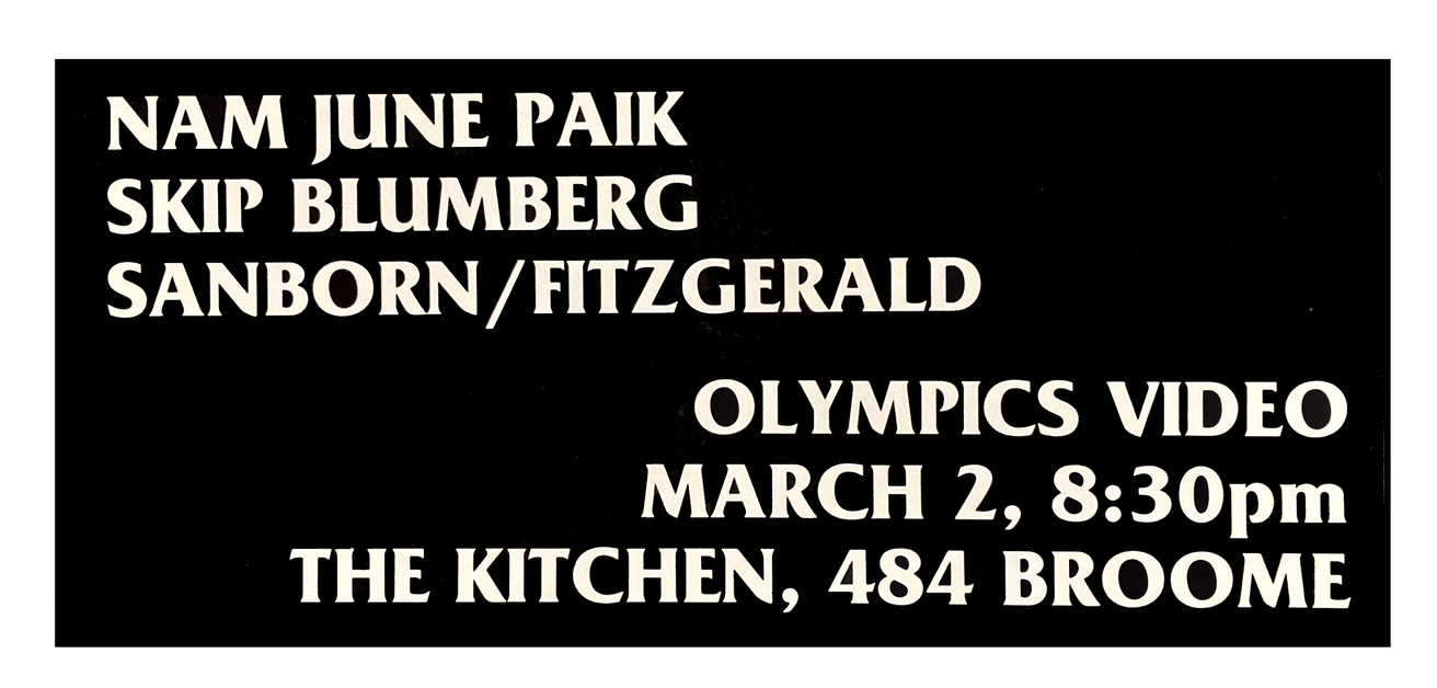 Olympics Video March 2, 1980 [The Kitchen Posters]