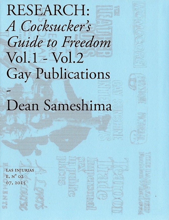 RESEARCH: A Cocksucker's Guide to Freedom Vol. 1 – Vol. 2 Gay Publications